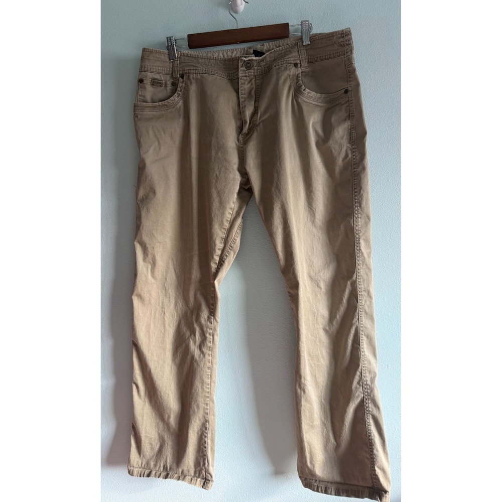 Kuhl Mens D'LUX Legendary Pants 38x32 Ergonomic Fit Twill Khaki Performance